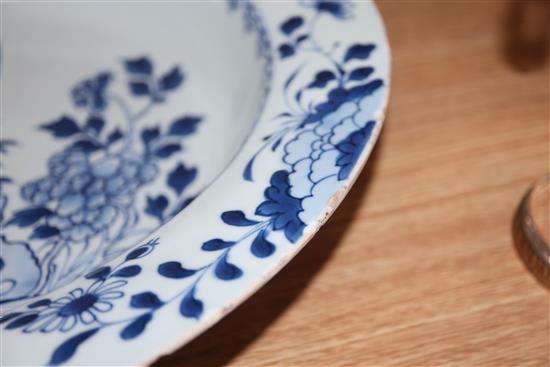 Two Chinese blue and white bowls, 18th/19th century, largest diameter 36cm